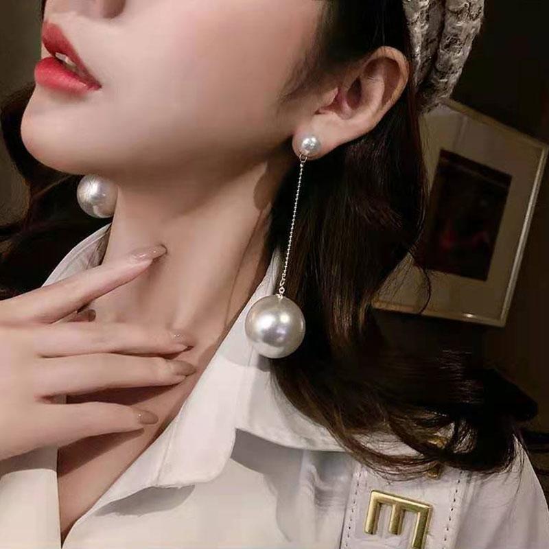 

Long Tassel Simulated Pearl Drop Earrings for Women Gift Bijoux Korean Jewelry Gold Color Pendientes Boucle d'Oreille