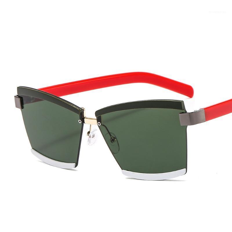 

New Sqaure Cat Eye Sunglasses Men Women Oversized Eyeglasses Fashion Colorful Sunglasses Shades UV400 Rimless1
