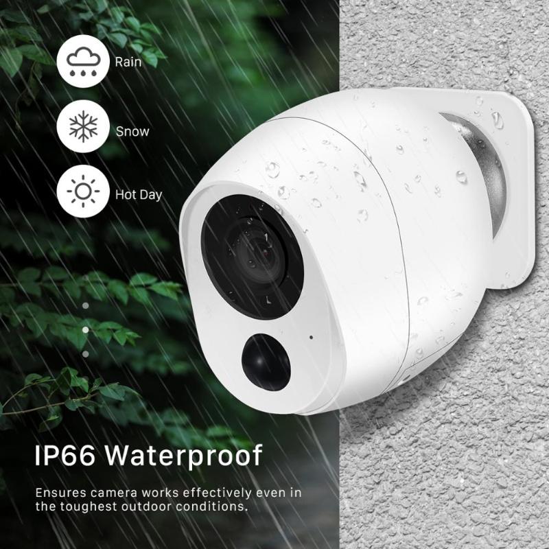 

1080P WiFi Camera 2pcs 3000mAh Battery Powered 2.0MP HD Outdoor Wireless Security IP Camera Surveillance Weatherproof PIR Alarm