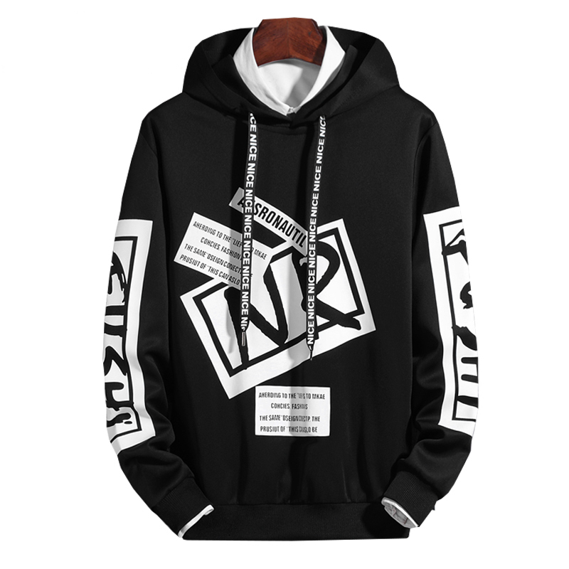 

2021 New Fashion 3d Sportswear Men Sweatshirt Hip-hop Print Stylish Hooded Hoodies Streetwear Mens J8br, Black
