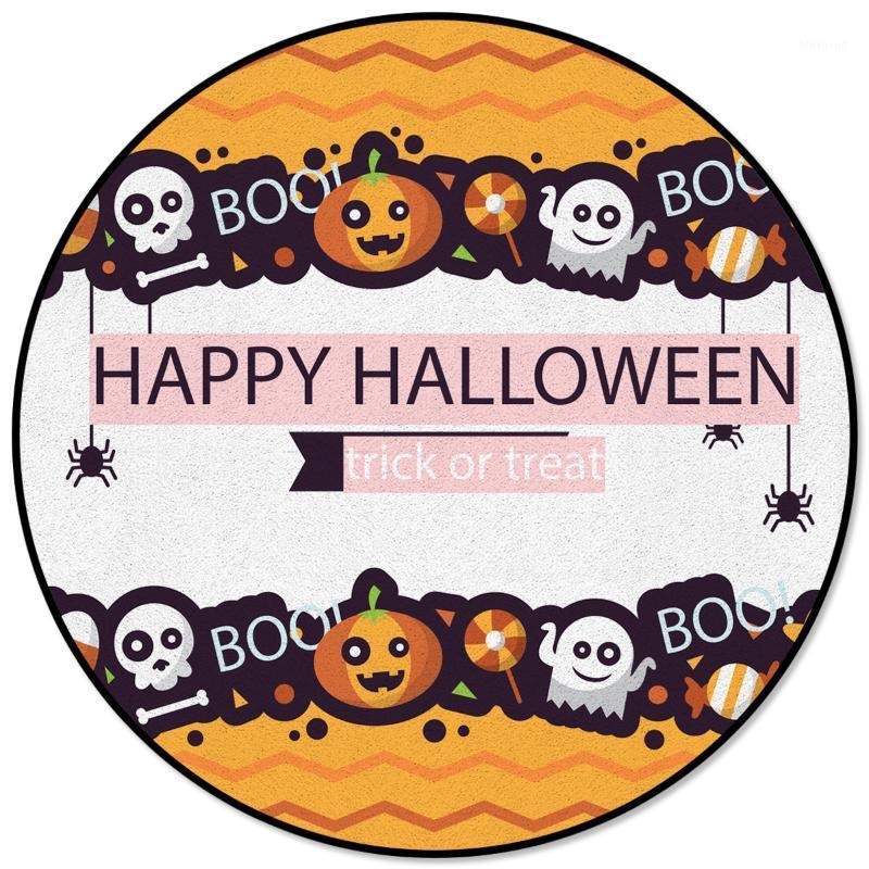 

Trick Or Treat Halloween Party Microfiber Shaggy Round Carpet Cleaner Easter Sunday Pet Feeding Restaurant Floor Rugs Area1, As pic