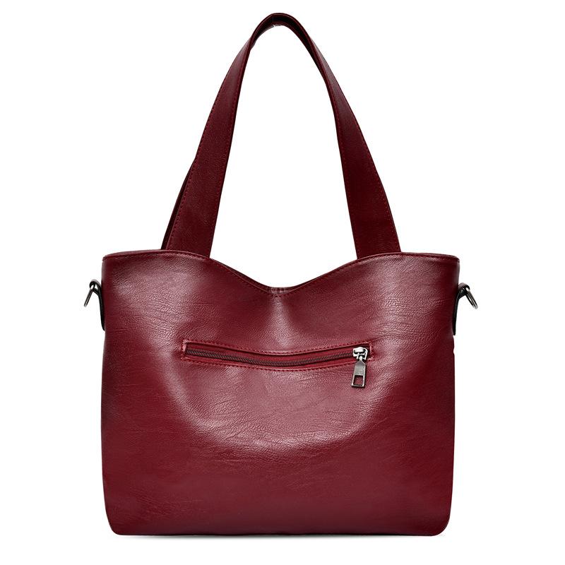 

Hot Luxury Women Bags Designer 2 Set Women PU Leather Casusl Tote Ladies Shoulder Bags Retro Female Crossbody Bag, Black