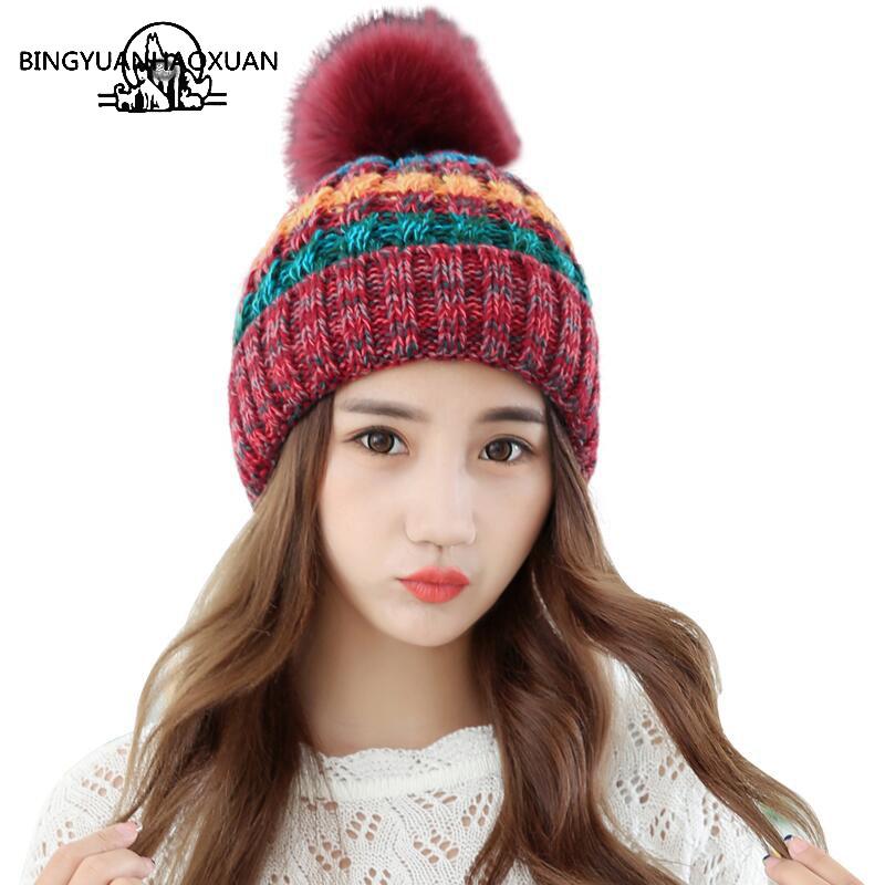 

BINGYUANHAOXUANElegant Women Winter Hat Female Fall Knitted Hats For Woman Cap Autumn And Winter Ladies Fashion Skullies Beanies, Yellow
