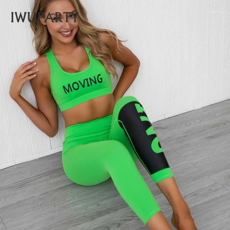 

IWUPARTY Sexy Letter Push Up Leggings and Top Yoga Set Training Workout Gym Clothes Tracksuit for Women 2 Piece Sport Outfit1, Orange