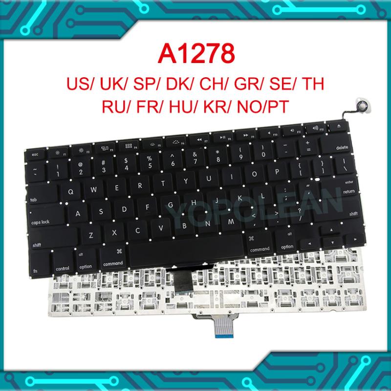 

New For Pro 13" A1278 Keyboard EU UK US Standard 2009 2010 2011 2012 Years