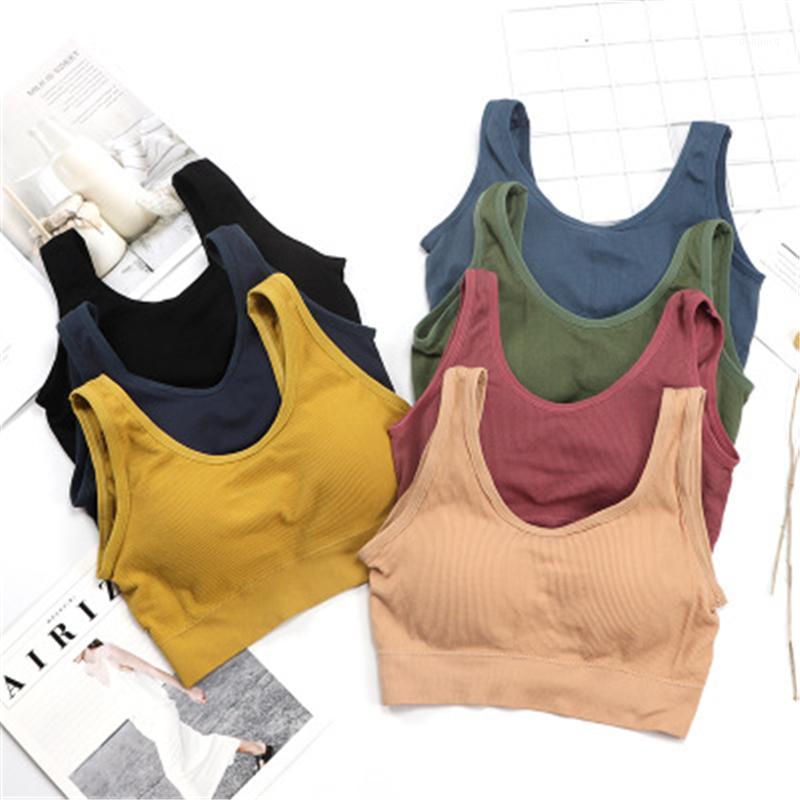 

Women Sports Bra For Fitness Sexy Underwear Ladies Bra With Pad  Tops Solid Yoga Quick Dry Running Vest Muliticolors1