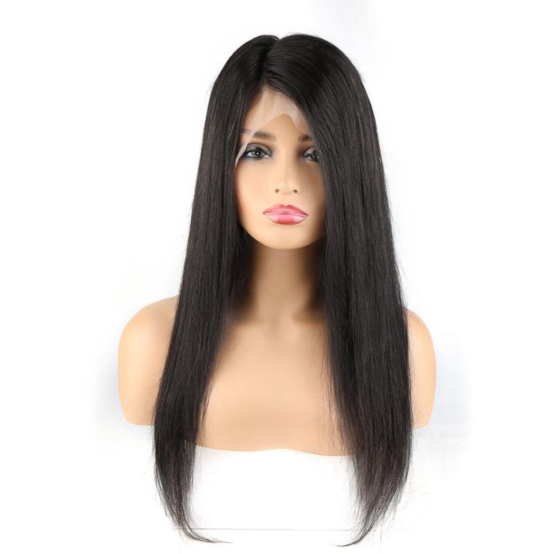 

TOOCCI HAIR 360 Lace Front Human Hair Wigs Pre Plucked Hairline Brazilian Straight 150% Lace Frontal Wig With Baby Remy, Natural color