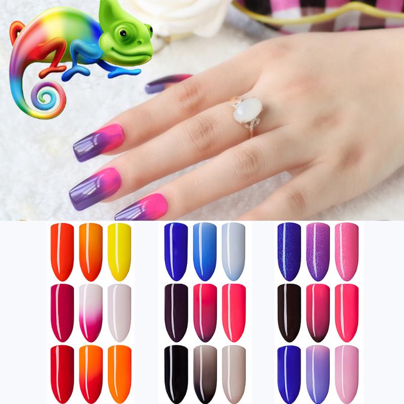 

10ml Temperature Change UV Nail Gel Polish Thermo Gel Polish Nail Chameleon Color Changing Gelpolish Nails