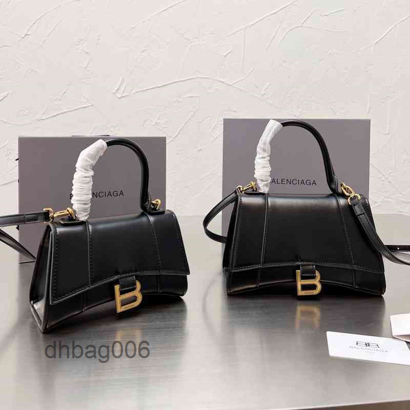 

Bag Handbags Designer balencaiga's Leather Family 2022 Hourglass High Version Women's Handag Crocodile Pattern Single 39G8, Black alligator gold label