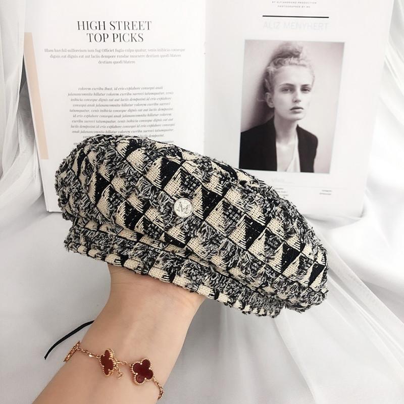 

Berets Temperament Fashion Retro Classic Brand Style Vintage Womenr Hat Beret Cap Korean Painter Sboy Navy, Black