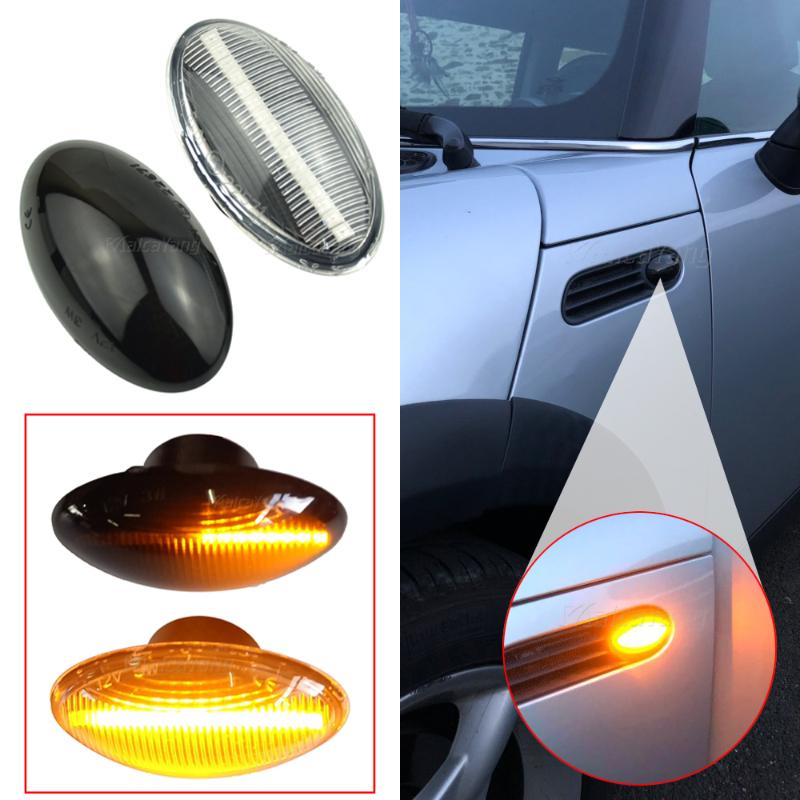 

For Mini Cooper R50 R53 2002-2006 Dynamic LED Turn Signal Side Marker Light For Mini Cooper R52 2004-2008 LED Side Lamp, As pic