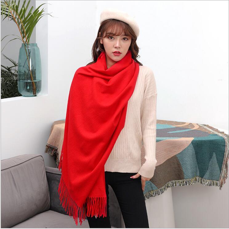 

2020 New fashion women scarf winter warm shawl long tassel female foulard thick scarf