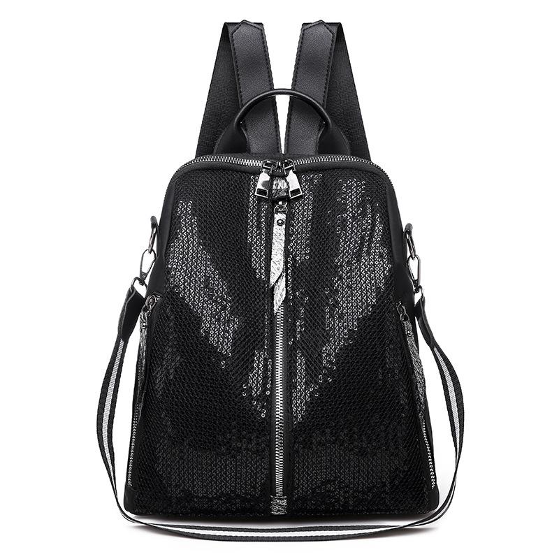 

Backpack soft face oxford backpack women's bag travel, Black