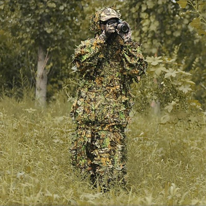 

Men Kid Hidden Hunting Clothes Design 3D Ghillie Suit Camouflage Yowie Sniper Birdwatch Tactical Outfit1, Top and pants