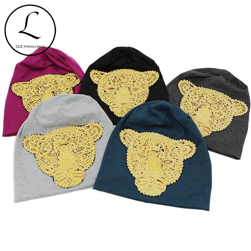 

GZHILOVINGL New Arrival 2020 Casual Womens Hip Hop Cotton Summer Spring Beanie Hats Thin Bonnet Cap Lion Skullies Beanies Women, Orange