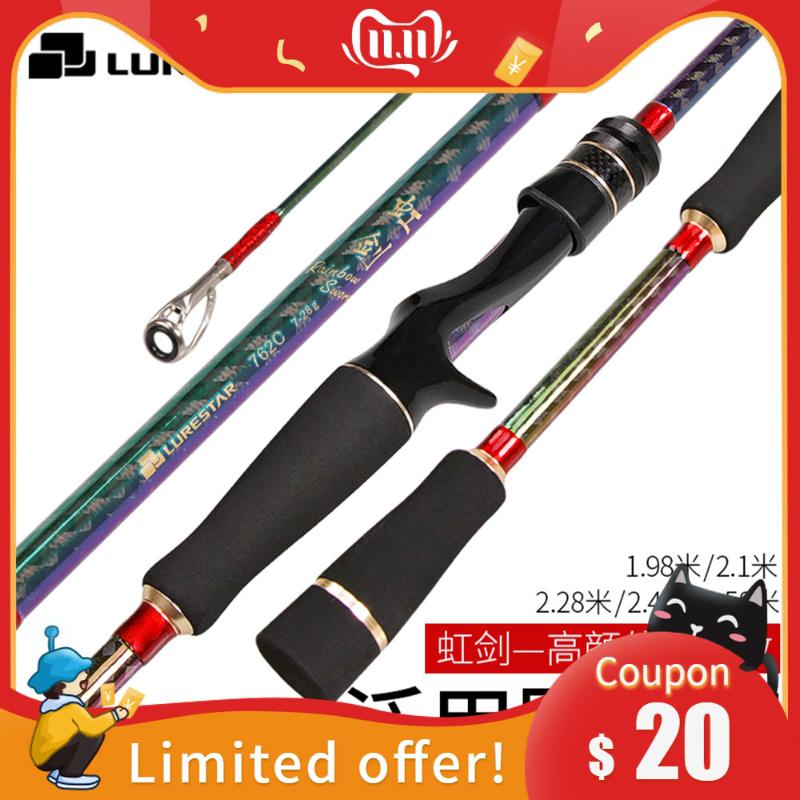 

Fishing Rod Lurestar Fuji Guides High Carbon Bass Rod Lure 1.98M-2.58M Spinning/Casting Fishing ML/M actiong