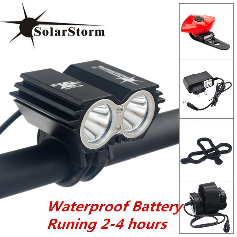 

Solarstorm 2*CREE XM-L T6 LED Bike Front Bicycle Light Cycling Lamps For Cycling,Camping,Hiking + Battery Pack + Charger1