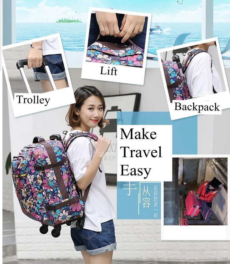 Compra Maleta Con Ruedas Mujer Viajes Trolley Mochila Bolsas De Equipaje  Bolsas De Mochila De Viaje Maleta De Equipaje Rolling Maleta De Equipaje  Bolsa De Viaje En Ruedas LJ201118 Barato | Entrega