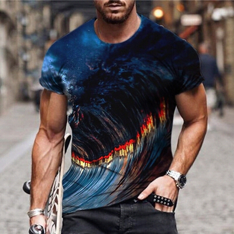 T-shirt unisexe pour homme 3D Imprimé graphique imprimé pulvérisque d'équipage de vacances quotidien Imprimé à manches courtes à manches décontra