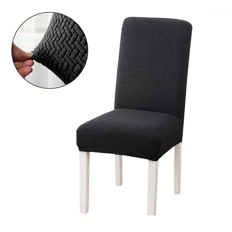 

Home Decor Banquet Dustproof Stretch Dining Chair Cover Soft Polar Fleece Furniture Protector Modern Easy Install Hotel Solid1