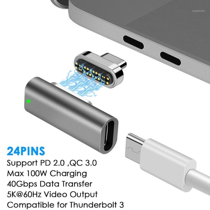 

USB type C Magnetic Adapter 24PINS 40Gbps date,100W and 20V/5A Charge 5K@60Hz For Thunderbolt 3 For USB TYPE -C Devic Free ship1