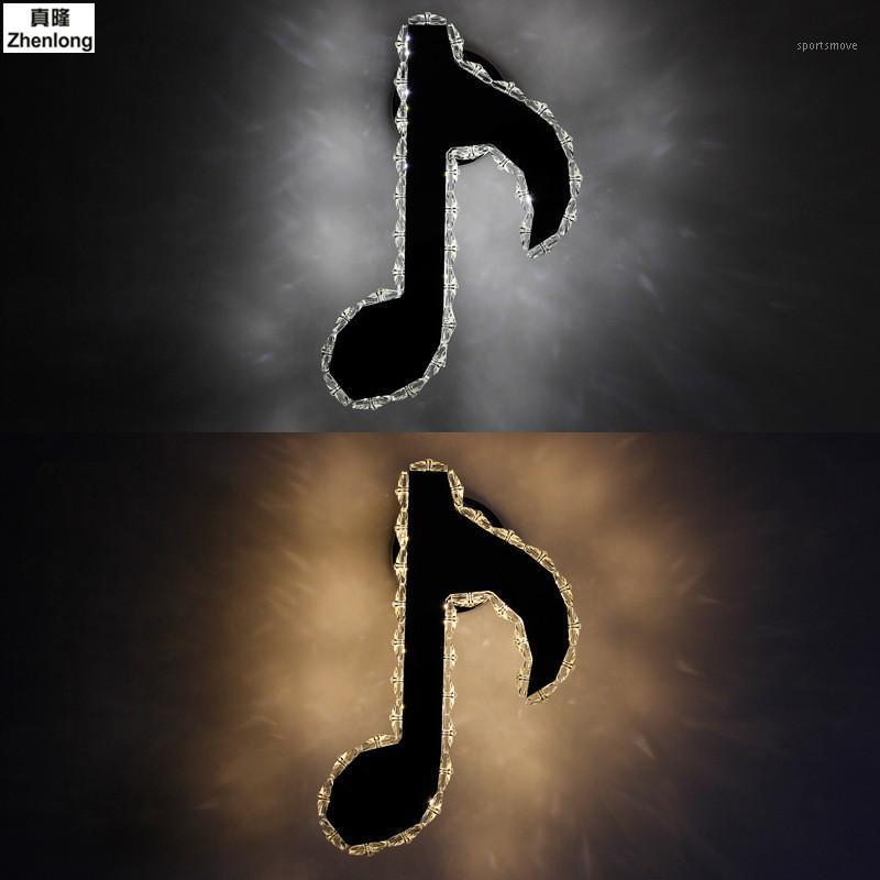 

Modern Simple Musical Note Crystal Wall Light 10W Cold/Warm White Creative Fashion Wall Lamp for Hotel Corridor Lamp Led1