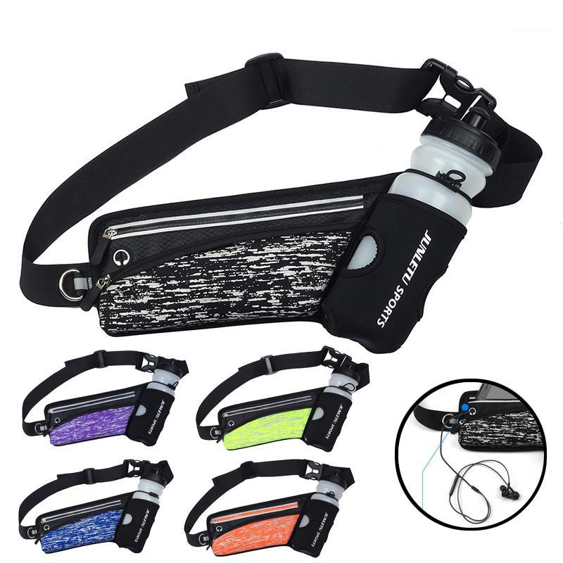 

Women Reflective Running Sports Waist Bag,Men Jogging Cycling Belt Bags With Water Bottles Holder,Marathon Mobile Phone Pouch1, Green