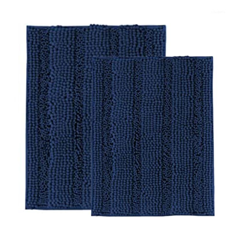 

Non-Slip Thick Chenille Mats Non-Slip Mats for Bathrooms Striped Rugs Super Soft Rugs1