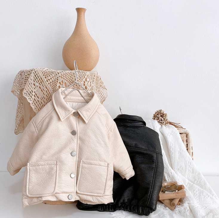 

Baby clothes Autumn and Winter New Children's Coat with Velvet and Cotton Down jacket1, Beige