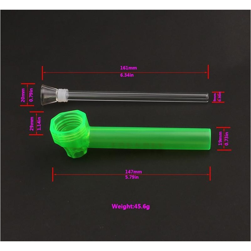

Toppuff Acrylic Bong Portable Screw-on Water Pipe Glass Hand Smoking Pipes Tobacco Hookah Herb jllsLC eatout