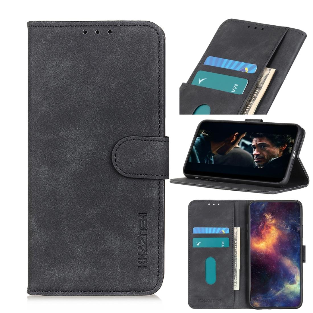 

For Xiaomi Redmi 9 KHAZNEH Texture PU TPU Horizontal Flip Leather Case with Holder Card Slots Wallet