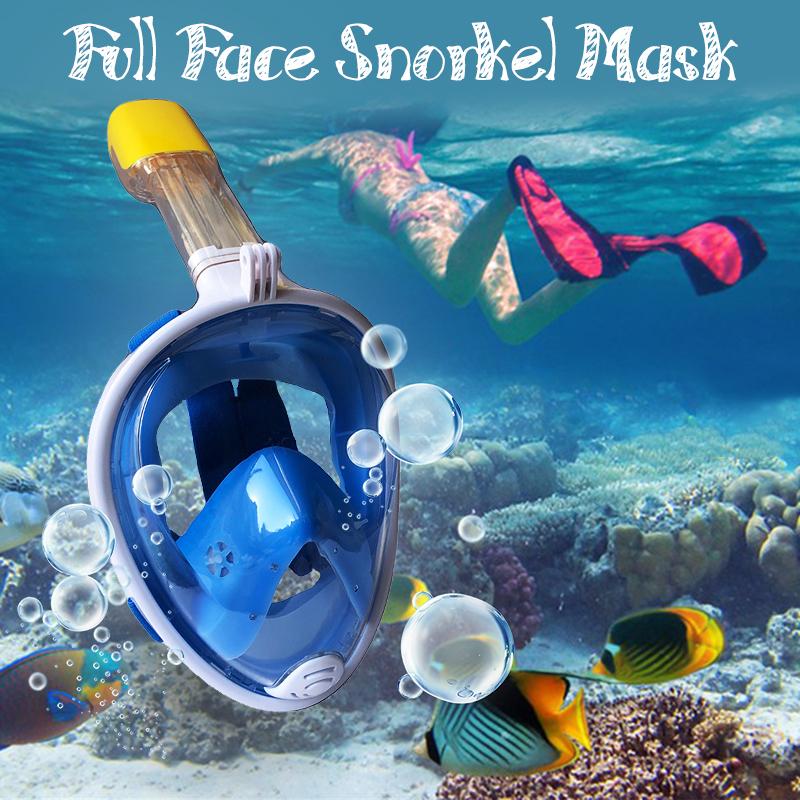 

Scuba Diving Mask Respirator Snorkeling Mask Anti Fog Full Face Waterproof Swimming Masks 180° Panoramic Swim Diving Equipment