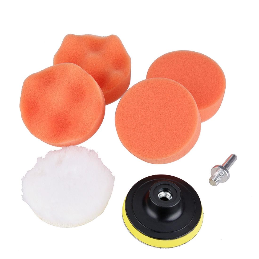 

7 in 1 Buffing Pad Set Thread Auto Car Polishing Pad Kit for Car Polisher Size6 inch