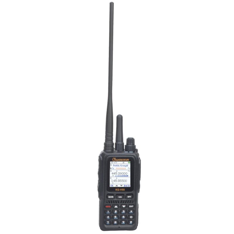 

Public Network 4G/3G/2G WCDMA walkie talkie integrated with Dual band VHF UHF Analogue FM Two way radio Wouxun KG-V55
