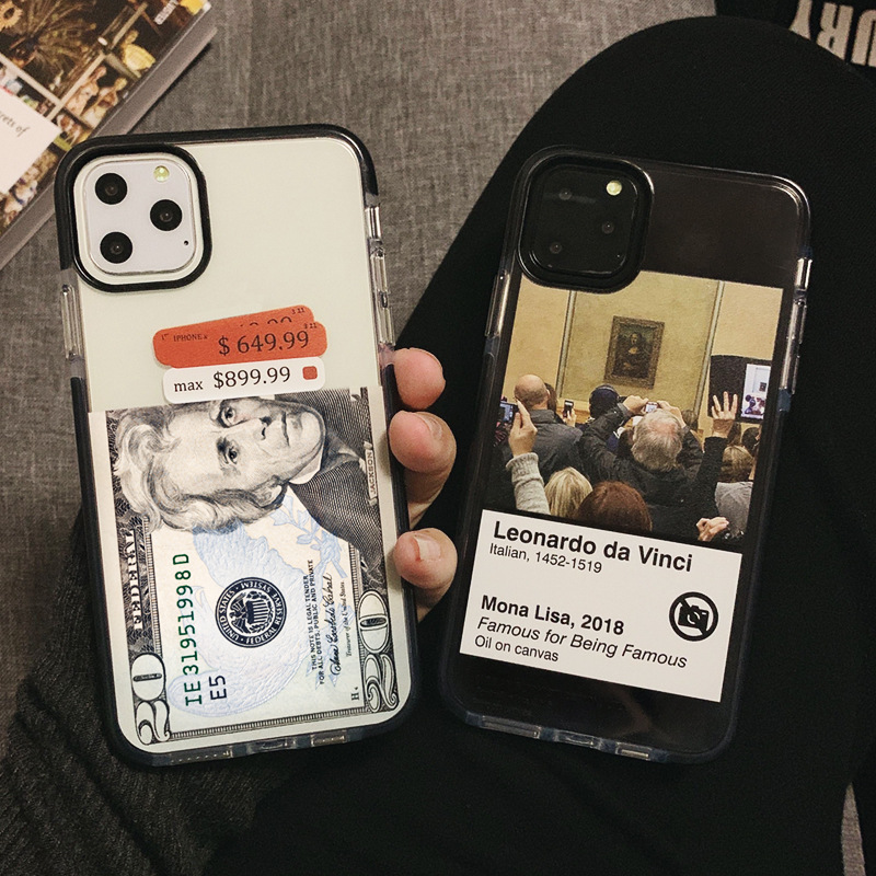 

DHL 50pcs fashion dollar tag shockproof TPU case for iPhone 7 8 x 11 creative personalized tag price iPhone 12 Pro Max