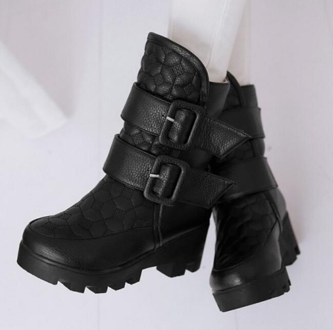 

Zapatos Mujer Winter Platform Ankle Snow Boots Shoes Woman For Women Pumps Girls Ladies Sapato Feminino Fashion G61268, Black