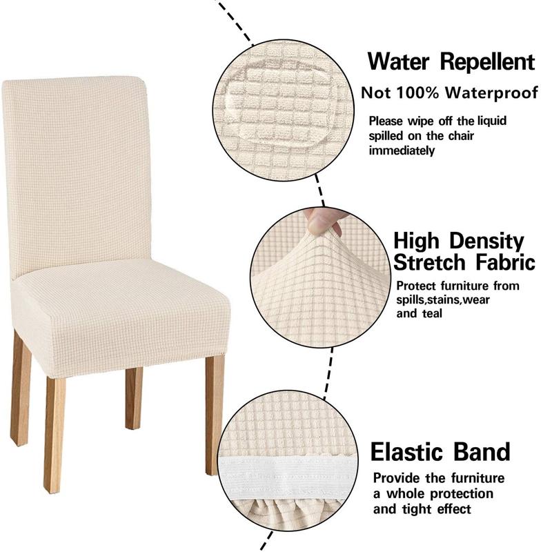 

Computer Office Chair Cover Hotel Restaurant Universal Stretch Corn Grain Check Waterproof Chair Cover
