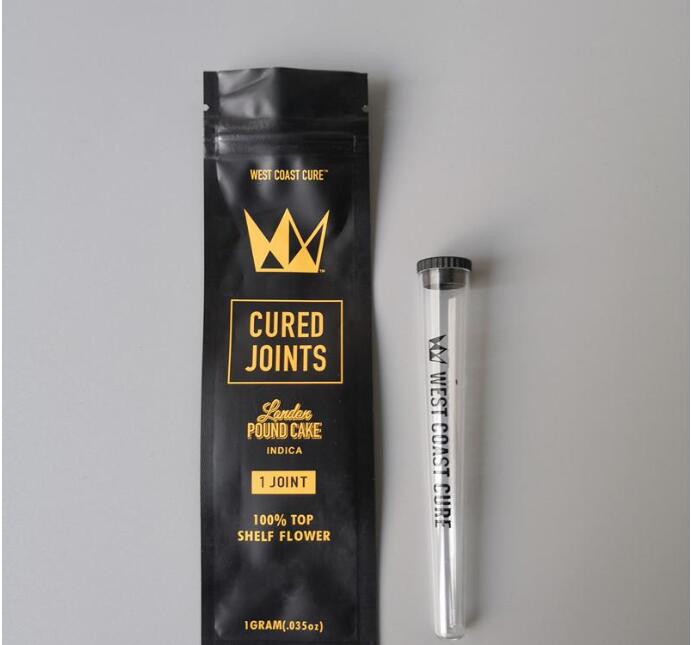 

West Coast Cure 3PCS 1PCS CURED JOINTS BAG +PLASTIC TUBES Packaging moonrock Preroll Pre-rolled tube