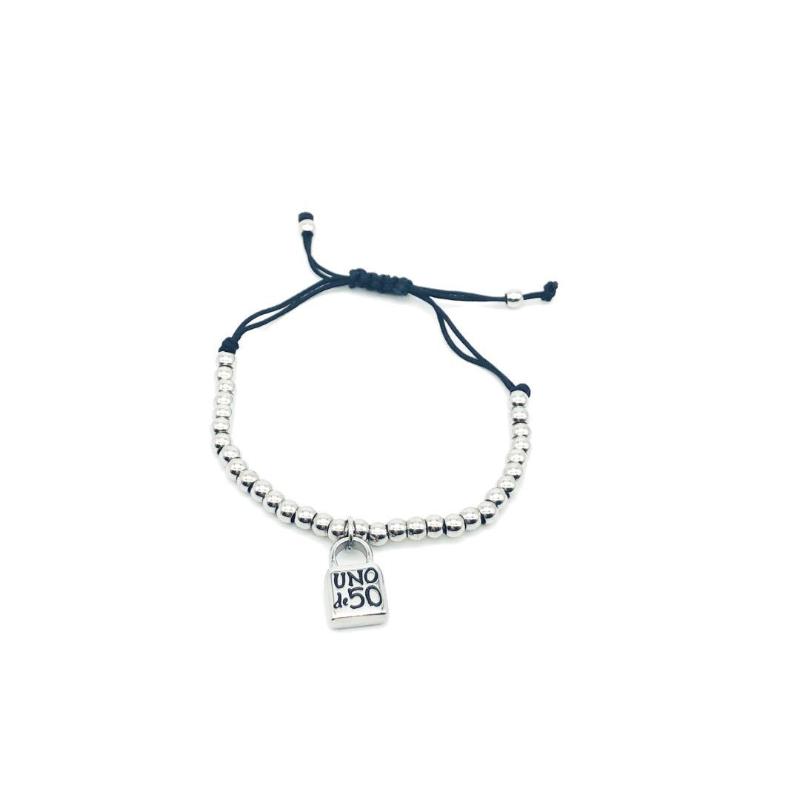 

Unode50 Direct Selling Cross Border Stainless Steel Bracelet Knitting 4mm Steel Ball Lock Head Women's Bracelet pulseras mujer