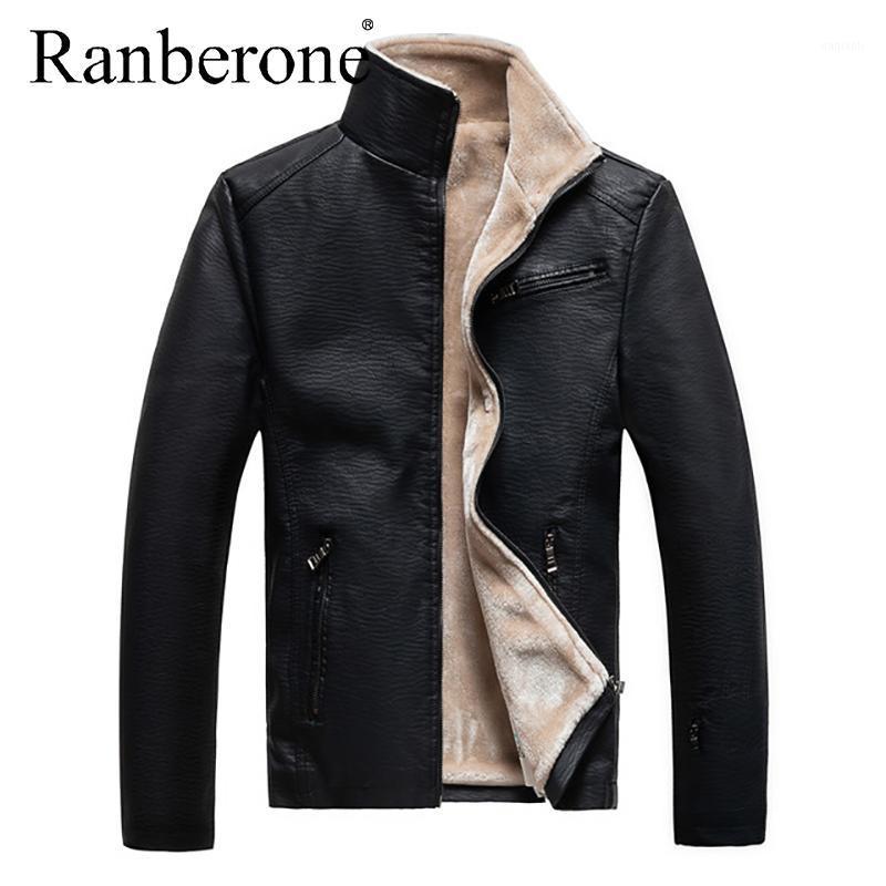

Autumn And Winter Padded Jacket Men Warm Motorcycle Coat Male Tracksuit Sportswear Men's Leather Jacket Plus Velvet Windbreakers1, Black