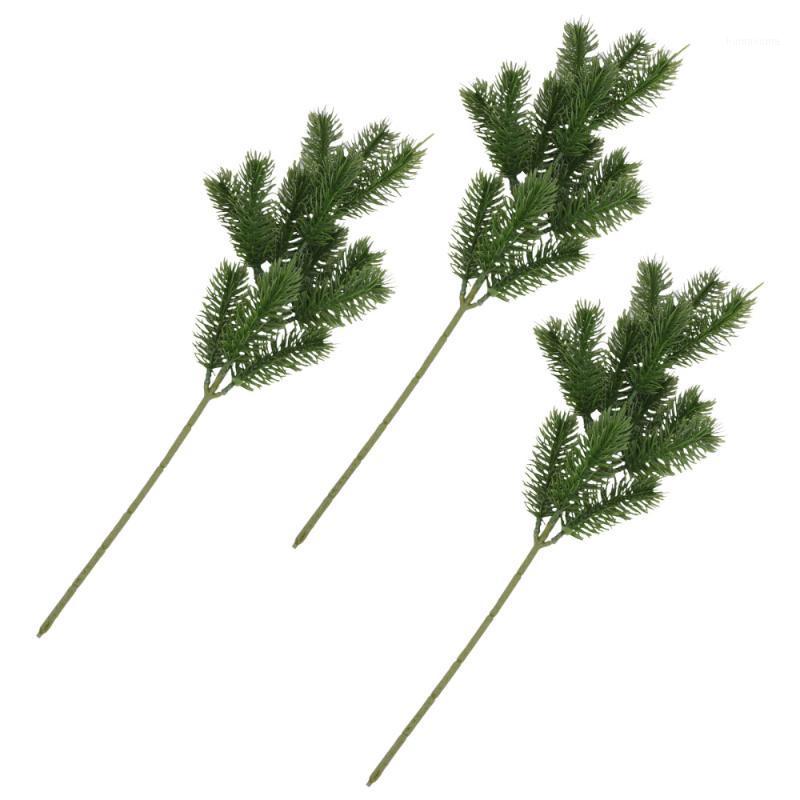 

3Pcs Christmas Simulation Pine Needles Artificial Plastic Pine Branch Home Decor1, Green