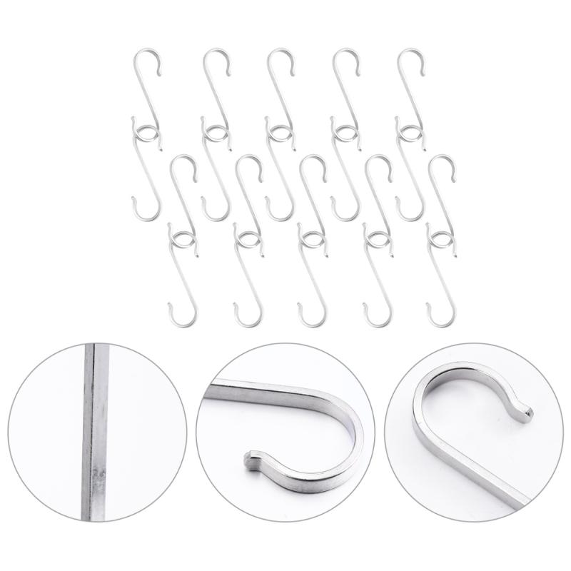 

20pcs Stainless Steel Hooks Household Hanging Hook for Kitchen Utensils