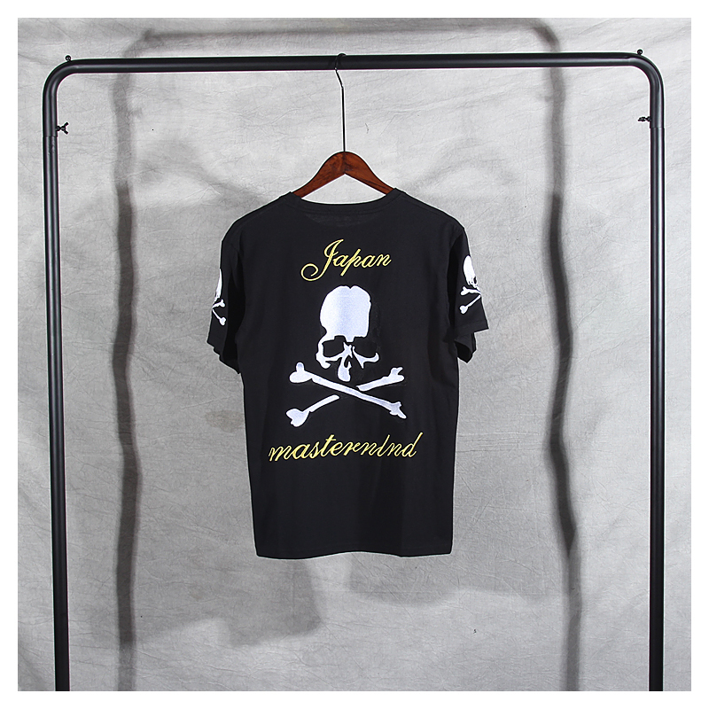 

2021 New Fw Mastermind 1:1 Version Japan Embroidery Skull Mmj t Shirt Couple Streetwear Skateboard Top Tee Men W2yz, White