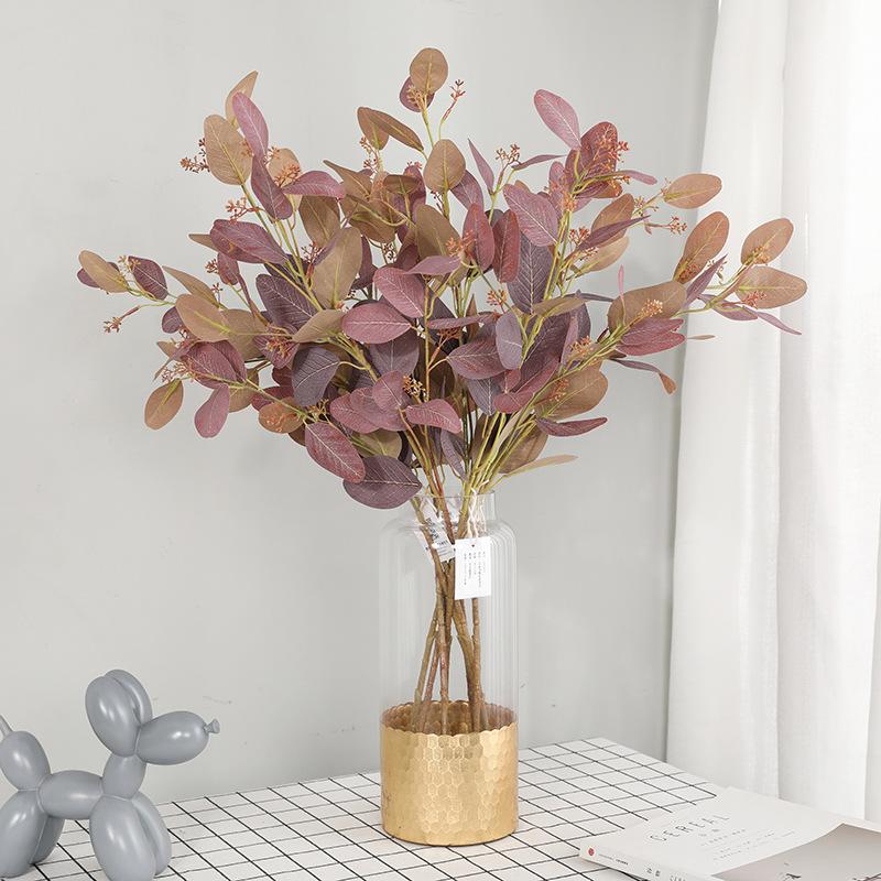 

Artificial Plants Paris Eucalyptus Branch Wedding Decoration Fake Leaves Home Decor Plantas Artificiales Vase Decorations Silk, 03