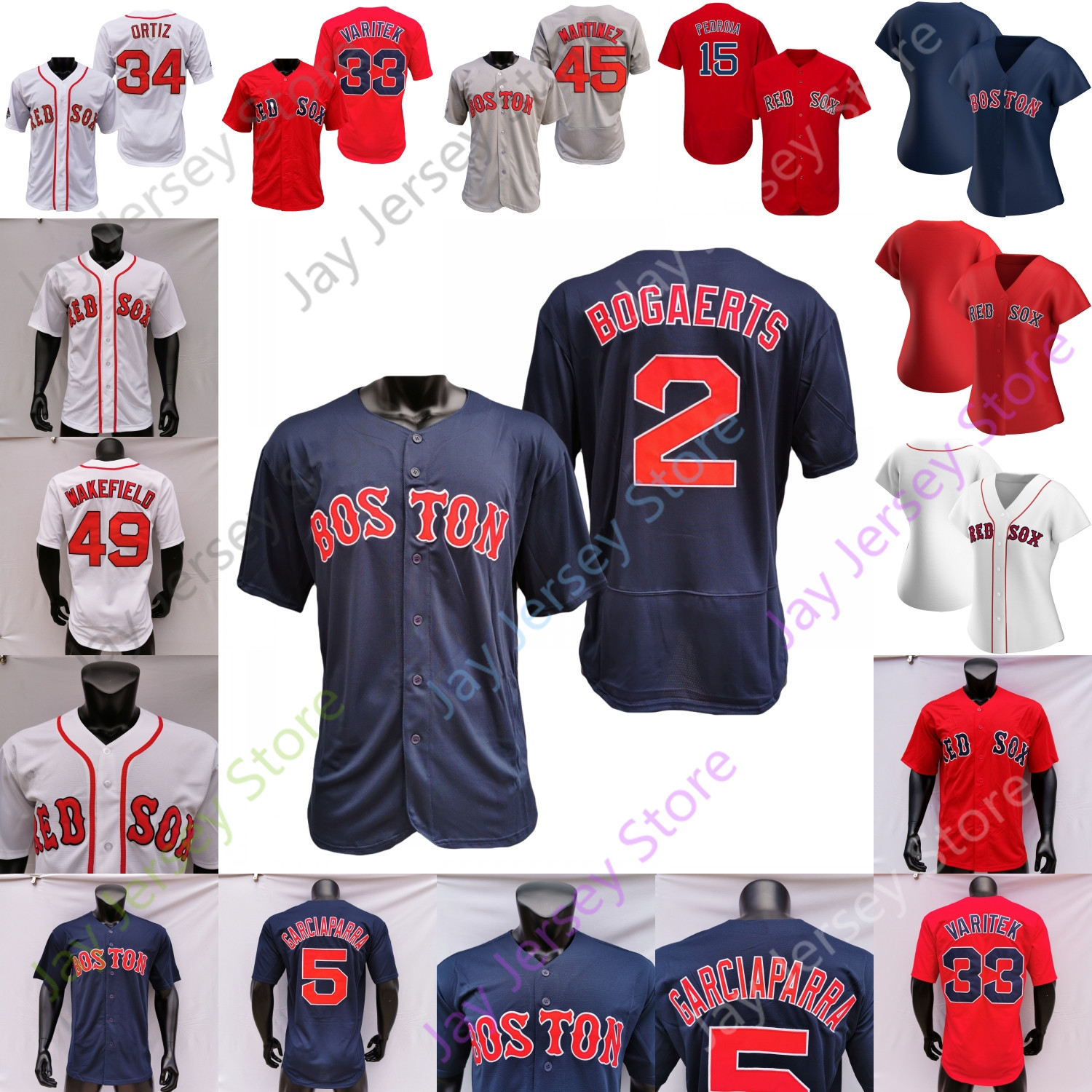 

Kevin Pillar Jersey J. D. Martinez Chris Sale Johnny Damon Kevin Youkilis Nomar Garciaparra Luis Tiant Ted Williams Pedro Martinez Boggs, Women 2020 navy