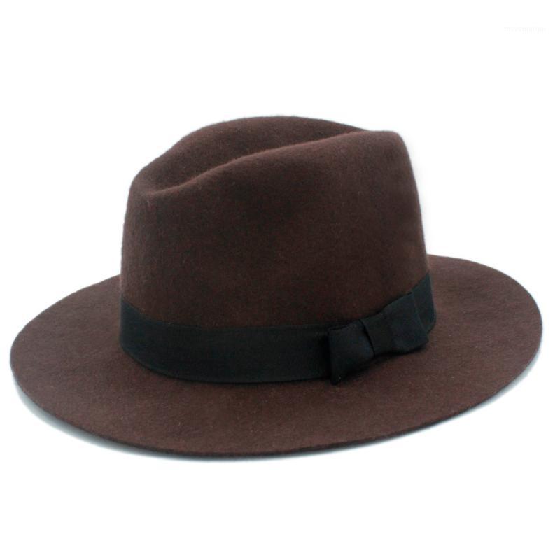 

100% Wool Wide Brim Winter Autumn Floppy Felt Trilby Bowknot Fedora Hat For Elegant Womem Ladies Top Cloche Hat 201, Green