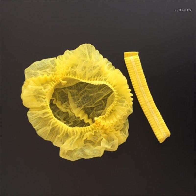 

Beanie/Skull Caps 10pcs Disposable Yellow Hair Net Cap Non-woven Bouffant Stretch Dust For Tattoo Cleaning Supplies Services #T5P1, 100pc