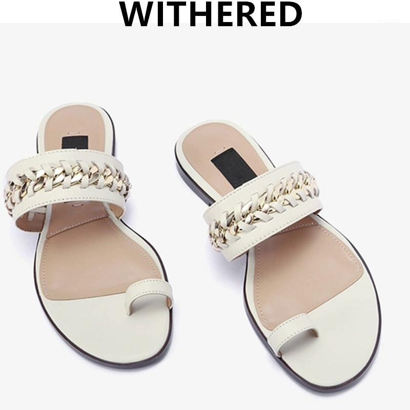 

Withered ins fashion blogger england fashion casual open toe flip flops slippers women shoes woman slides shoes women flat1, Picture color