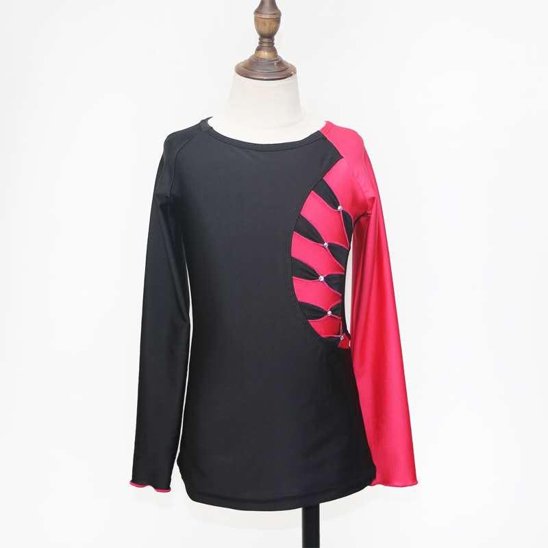 

Dvwvb Figure skating training wear shildrens adult jacket, Black