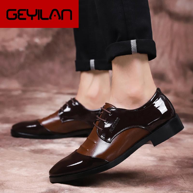 

Man's Shoes Dress Shoes for Men High Quality Pu Leather Shoe Lace Up Business Flats Shoe Male Office Footware, Bk